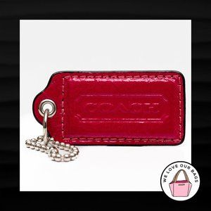 2.5" Large COACH PINK PATENT LEATHER KEY FOB BAG